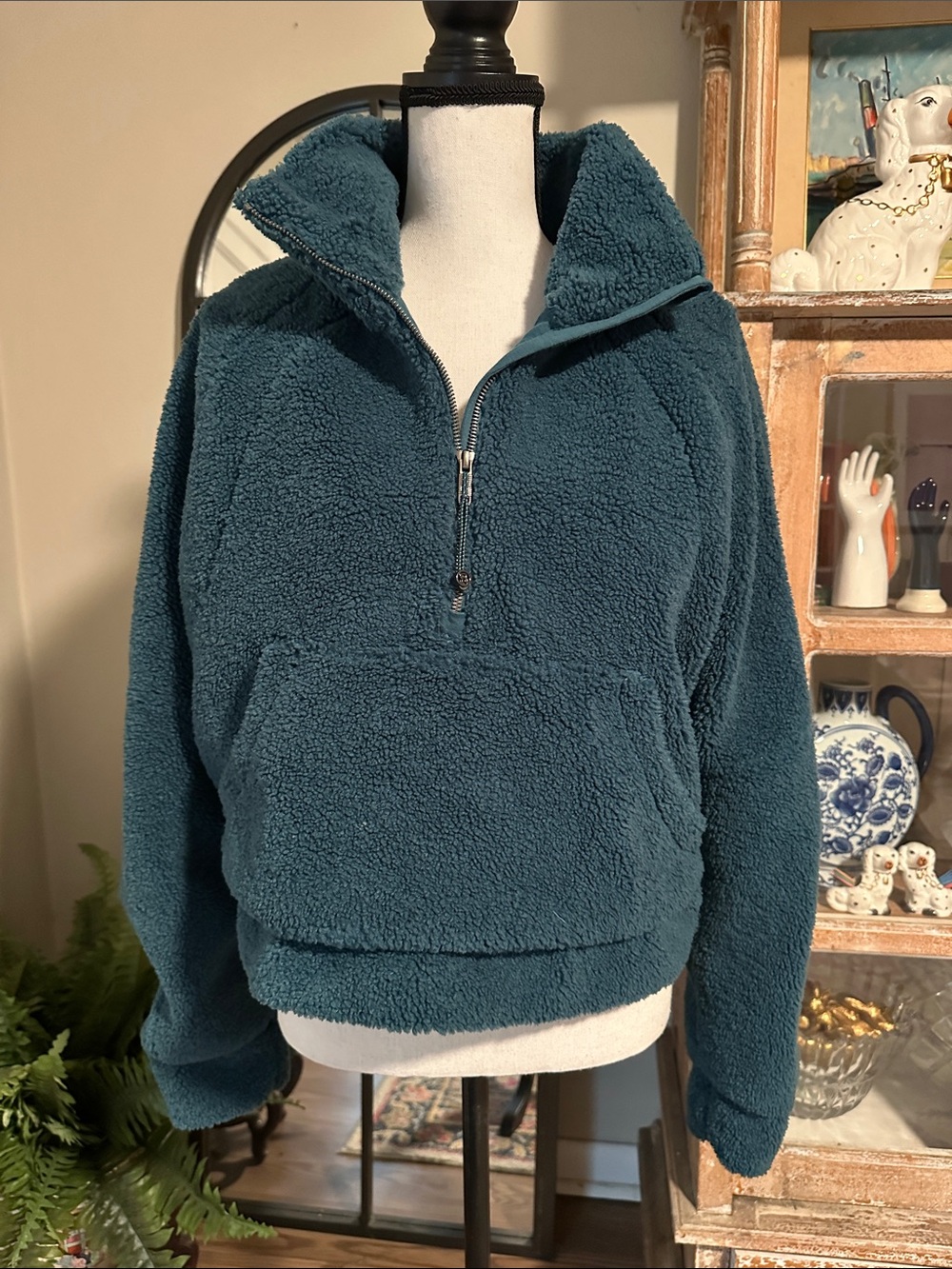 lululemon athletica Teal Sherpa Half-Zip Pullover